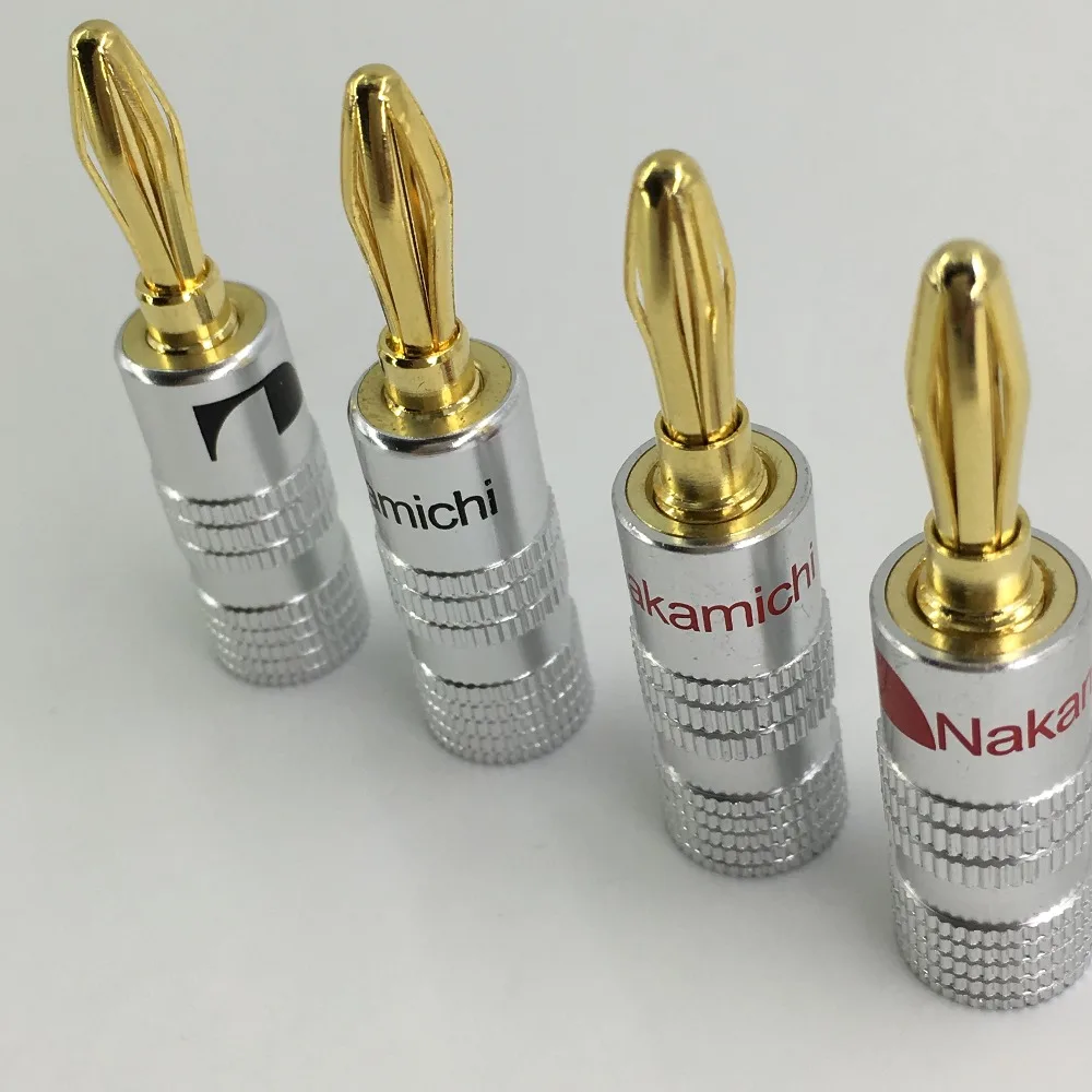 12 шт./24 шт./лот Новинка 4 мм Золотой штекер Nakamichi для динамика разъем банан