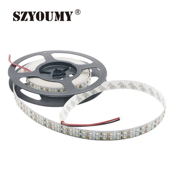 

SZYOUMY SMD 2835 Led Strip 240 Leds/ M 5M 1200 Leds Double Row 12V Flexible Led Light IP20 Background Ice Blue Lighting