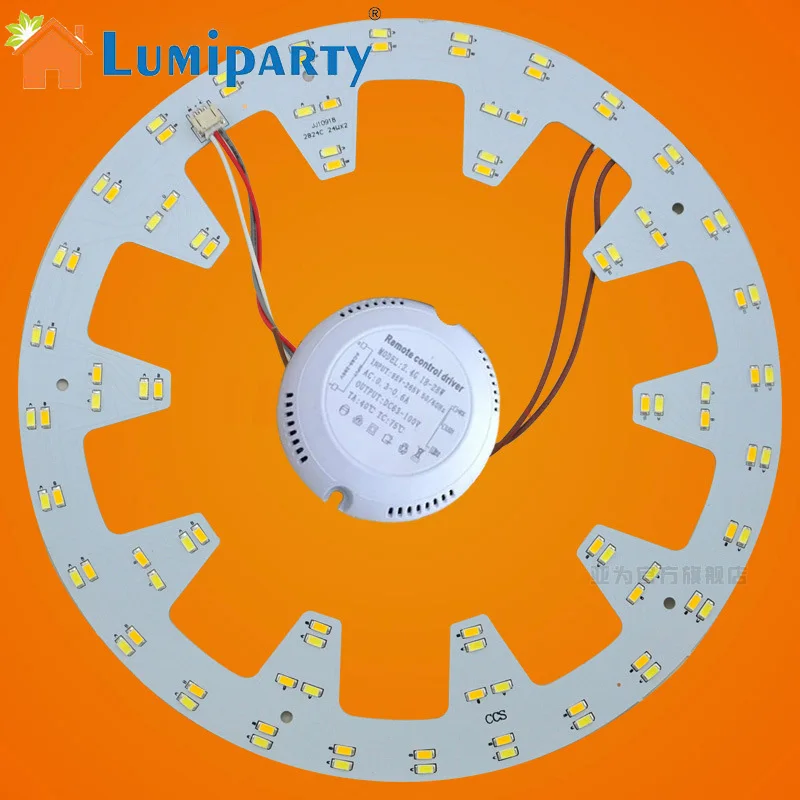 

LumiParty 24W 96 LEDs Ceiling Light Ring Panel 5730 SMD LED Round Ceiling Board Circular Lamp Board Aluminum PCB Board