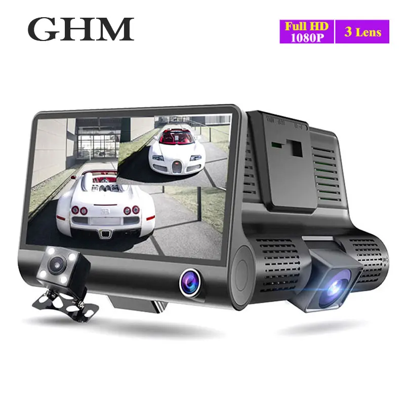 

Hd Screen 1080 Three Lens Car Dvr Car Camera Recorder 32g Night Vision Recorder Portable G-sensor Drive Video Car Dash Camera