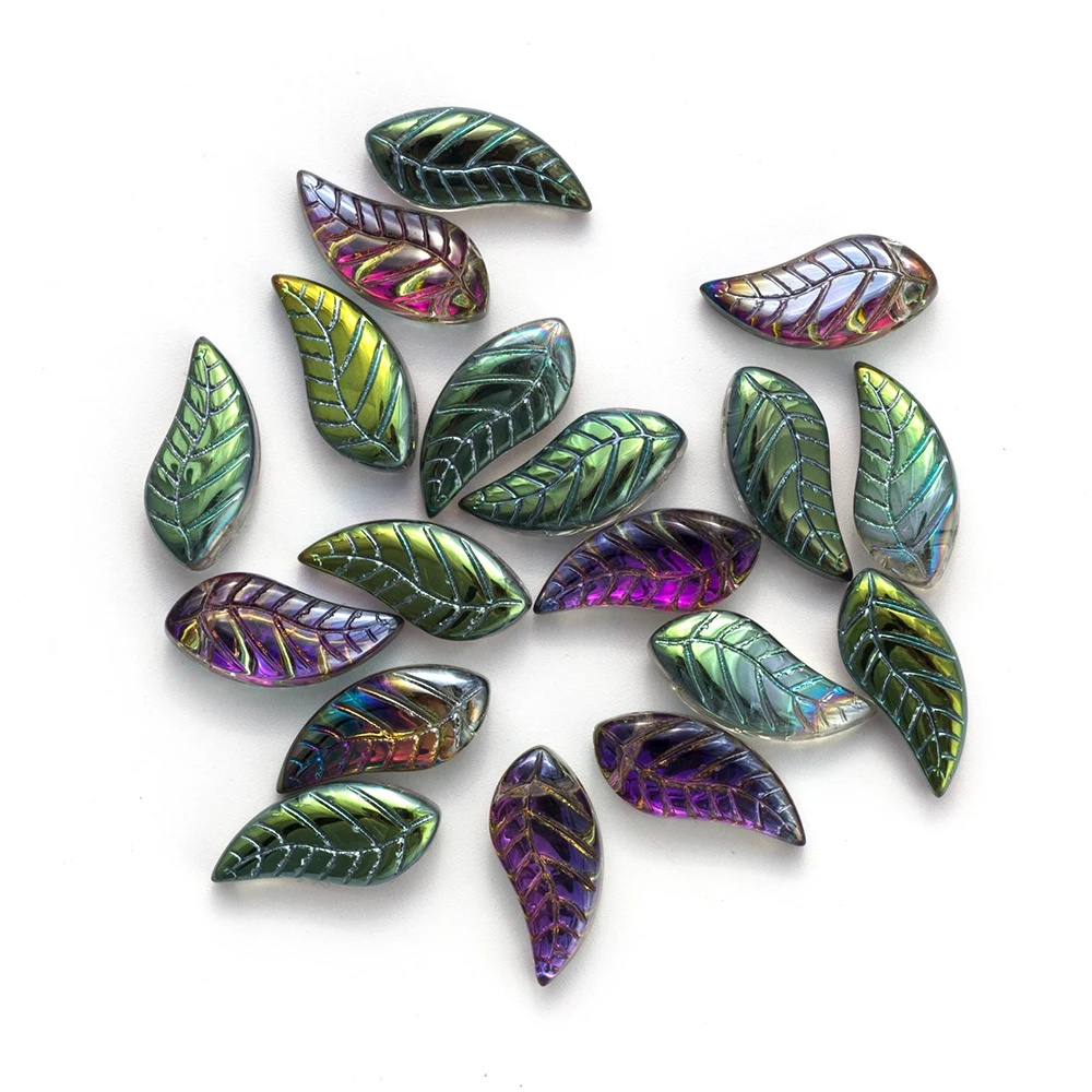 MEIBEADS, 20 шт./лот, 8*18 мм, разноцветные Кристальные многогранные листья, бусины для аксессуаров, браслетов, сделай сам, для изготовления ювелирных изделий EY6064