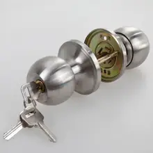 Door-Knobs-Knob Handle Passage-Lock Stainless-Steel Round with Key Internal Entrance