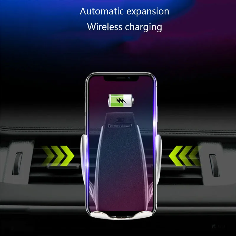 wireless car charger 10W/7.5W/5W qi fast wireless charger for iphone samsung galaxy Fully automatic induction car phone holder