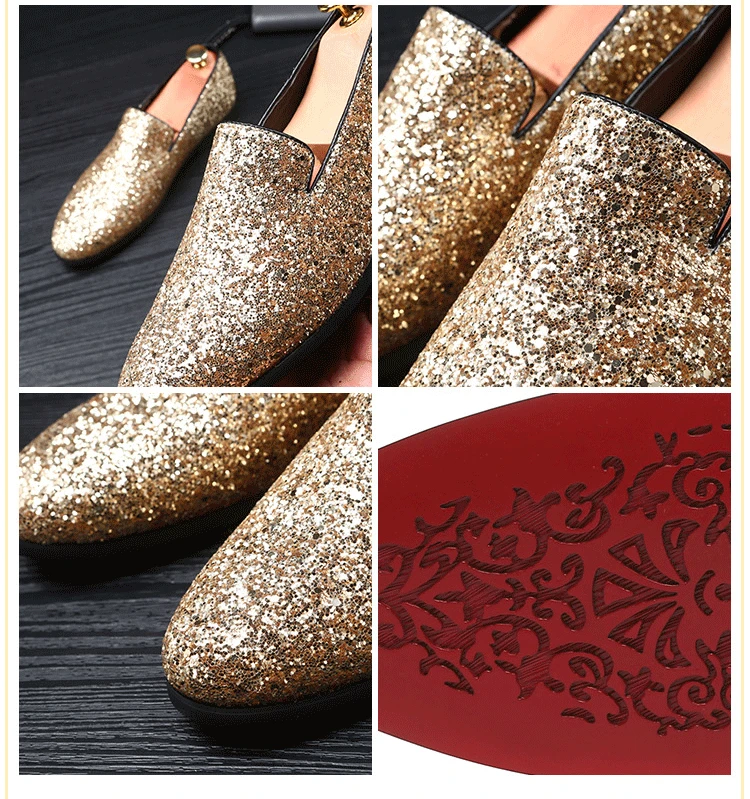 luxo mocassins sapatos masculinos estilo britânico prata