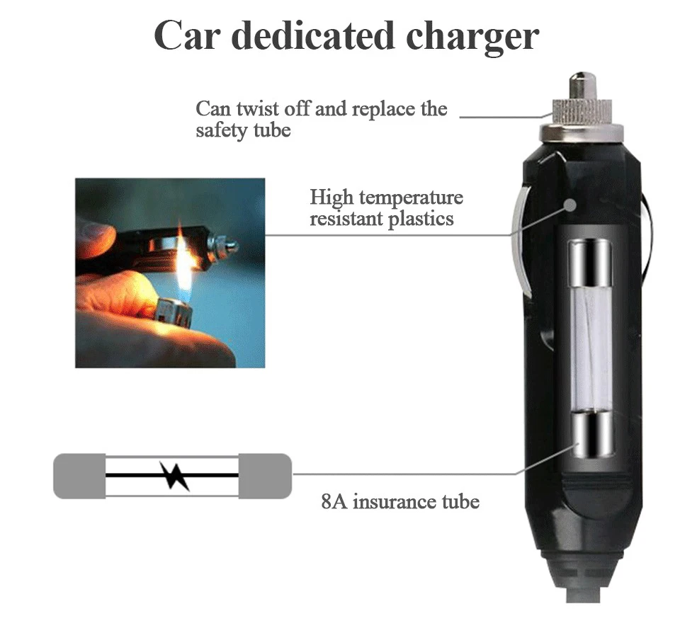 12V& 220V Ланч-бокс адаптер бытовой или автомобильный подогреваемый пластиковый разъем