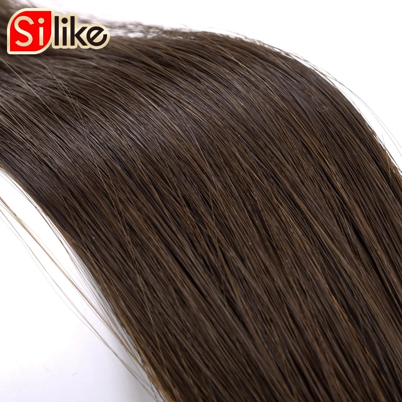 Silike лента в Синтетические пряди для наращивания волос 2" дюймовый фабричного производства синтетические волосы на клеи лента из полиуритановой кожи Невидимый 40 шт./упак