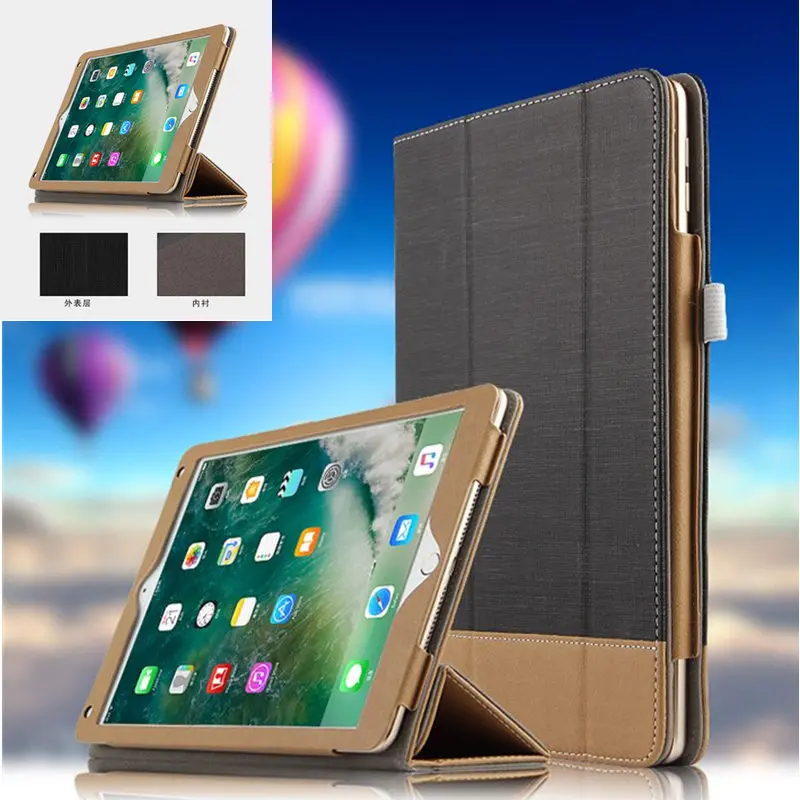 

PU Leather Folio Stand Stitching Colors Book Case For Apple New iPad 9.7 inch 2018 Release A1954 A1893 Luxury Business Cover