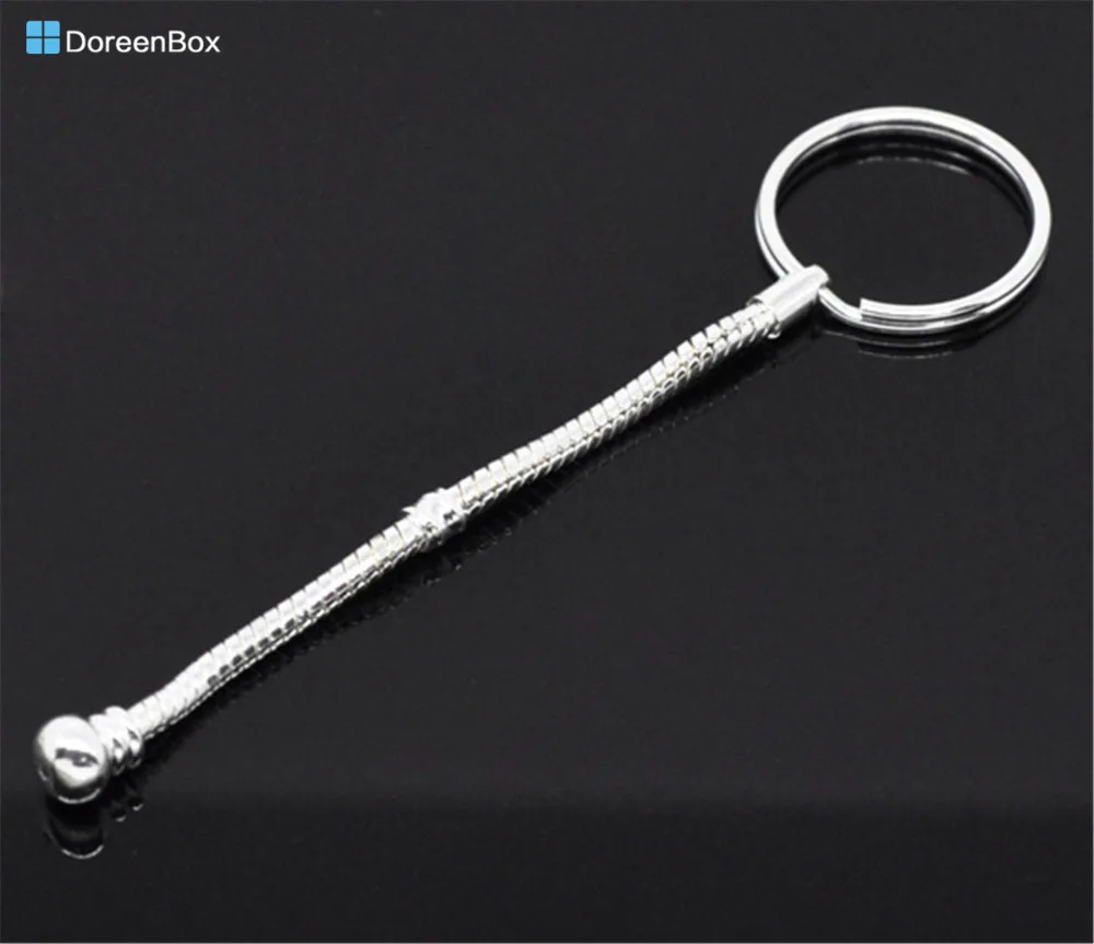 

Doreen Box hot- 5 PCs Silver color Key Chains&Key Rings Keychain 10cm (B03770)