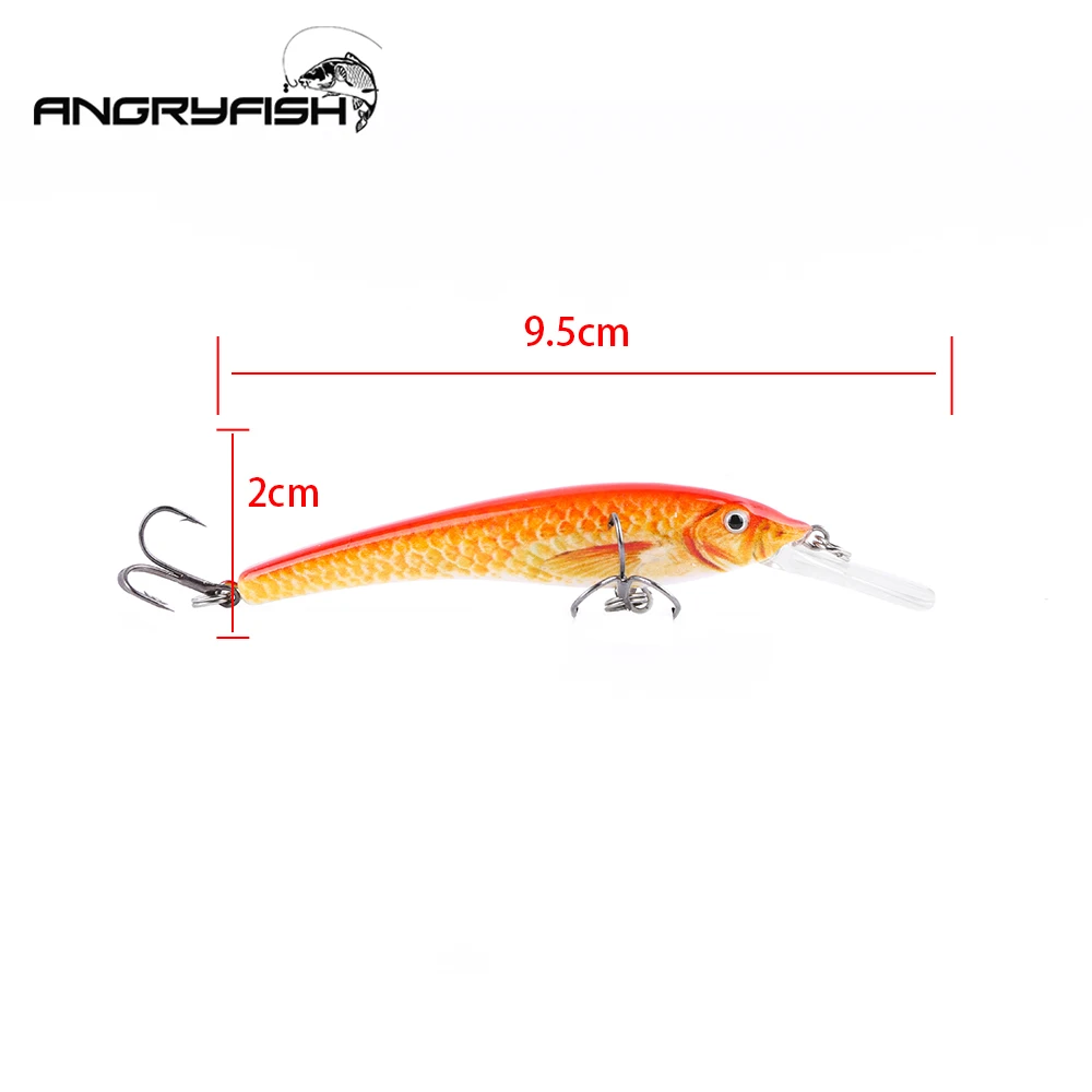 Angryfish горячая Распродажа рыболовные приманки 5 шт. 90 мм 7 г Реалистичная