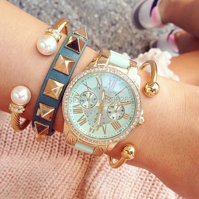New-Pave-Encrusted-Bezel-Beaute-Crystal-Bezel-Watch-8-Colors-Japan-Movement-Gramercy-Metal-Watch-Alloy