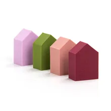 Губка для макияжа-образная затяжка 4 шт случайный цвет