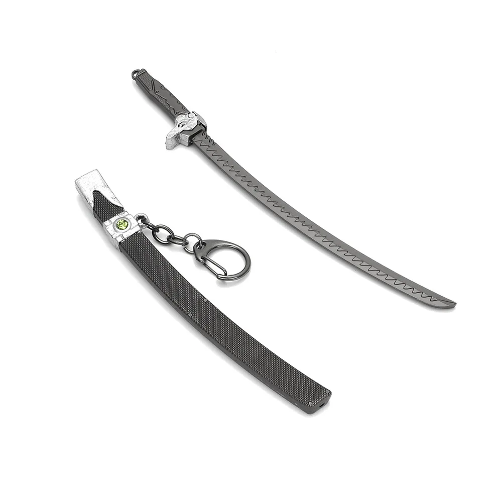 OW Спайк меч ножны наборы из двух частей Genji ROADHOG оружие Модель крюк Модель брелок на ключи с кольцом из сплава сувениры цепи вентиляторы подарок