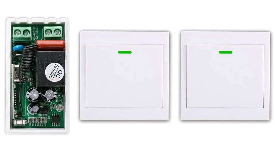 

New digital Remote Control Switch AC220V Receiver +2*Wall Transmitter Wireless Power Switch 315MHZ Radio Controlled Switch Relay