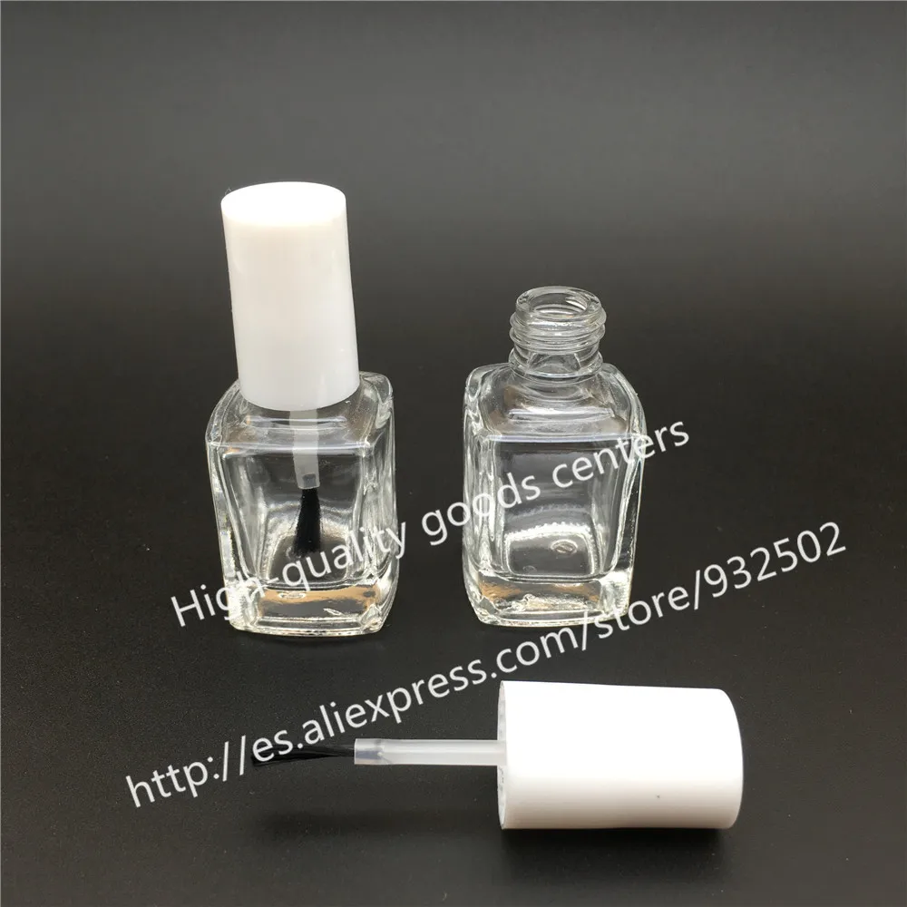 Free Shipping 500pcs 15ml round nail polish bottle with white black lid,Small Glass Nail Polish