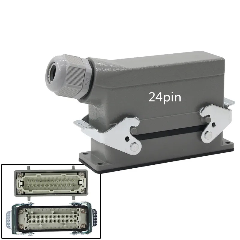 Rectangular Heavy Duty Connectors 24 pin Industrial Waterproof Air