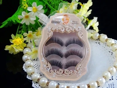 

Free shipping 3pcs/lot 100%real 3d mink fur strip false eyelash long individual eyelashes mink lashes extension 3D Eyelashes