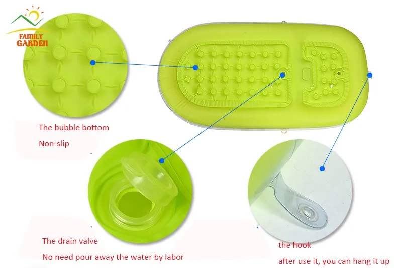 Дизайн надувная ванна бассейн с матрасы и мыть волосы Функция для детей