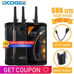 IP68/IP69K DOOGEE S80 Lite мобильный телефон Беспроводной зарядки NFC 10080 mAh 12V2A 5,99 FHD Helio P23 Octa Core 4 GB 64 GB Andriod 8,1