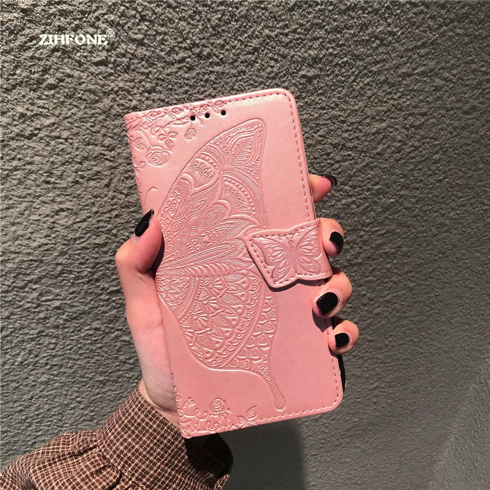 

For Samsung Galaxy J2 Core J4 2018 J4 Plus Cases Cover Leather Flip Shockproof for J6 2018 J6 Plus Cases wallet flowers Cover