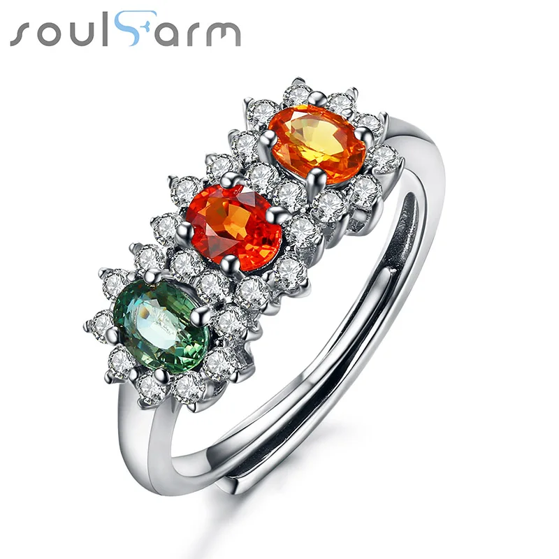 

Adjustable Colorful Sapphire Rings For Women Luxury Silver 925 Water Drop Party Cocktail Finger Ring Fine Jewelry Women Rings