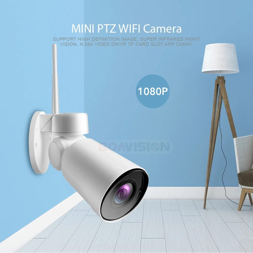 Wireless 1080P 2MP Mini PTZ IP Camera WIFI Outdoor Onvif Audio P2P CCTV Security Waterproof Bullet Camera Cam 2.7-13.5mm 5x Zoom