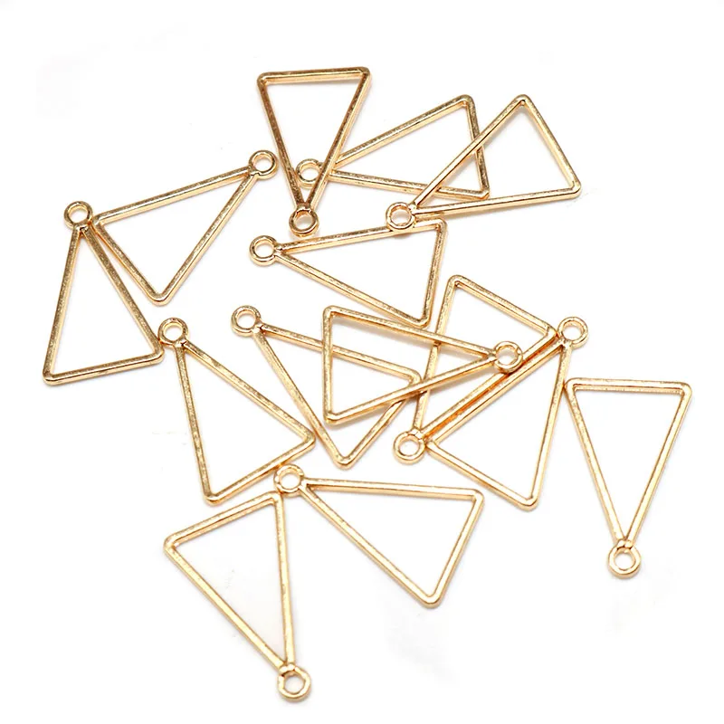 

20pcs/lot Metal Gold Copper Plated Musical Copper Spacer Beads Triangle Charm Spacer Beads Loose Bead DIY Jewelry Making