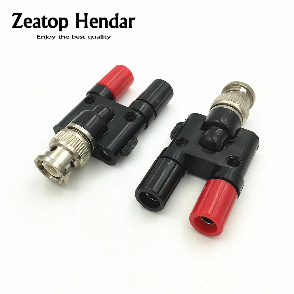 5Pcs BNC Male to Twin Dual 4MM Binding Post Banana Plug Jack Female