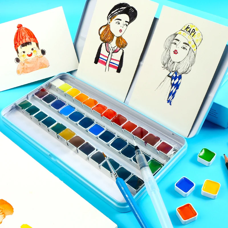 

Rubens Owen Solid Watercolor Paint Watercolor Paint Suite 24-color 36-color Beginner Portable