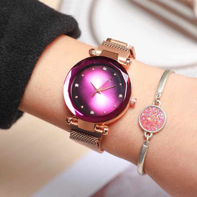 

Ins super hot popular watch women Tik Tok magnet star fashion trend Korean casual students star dress quartz wristwatches