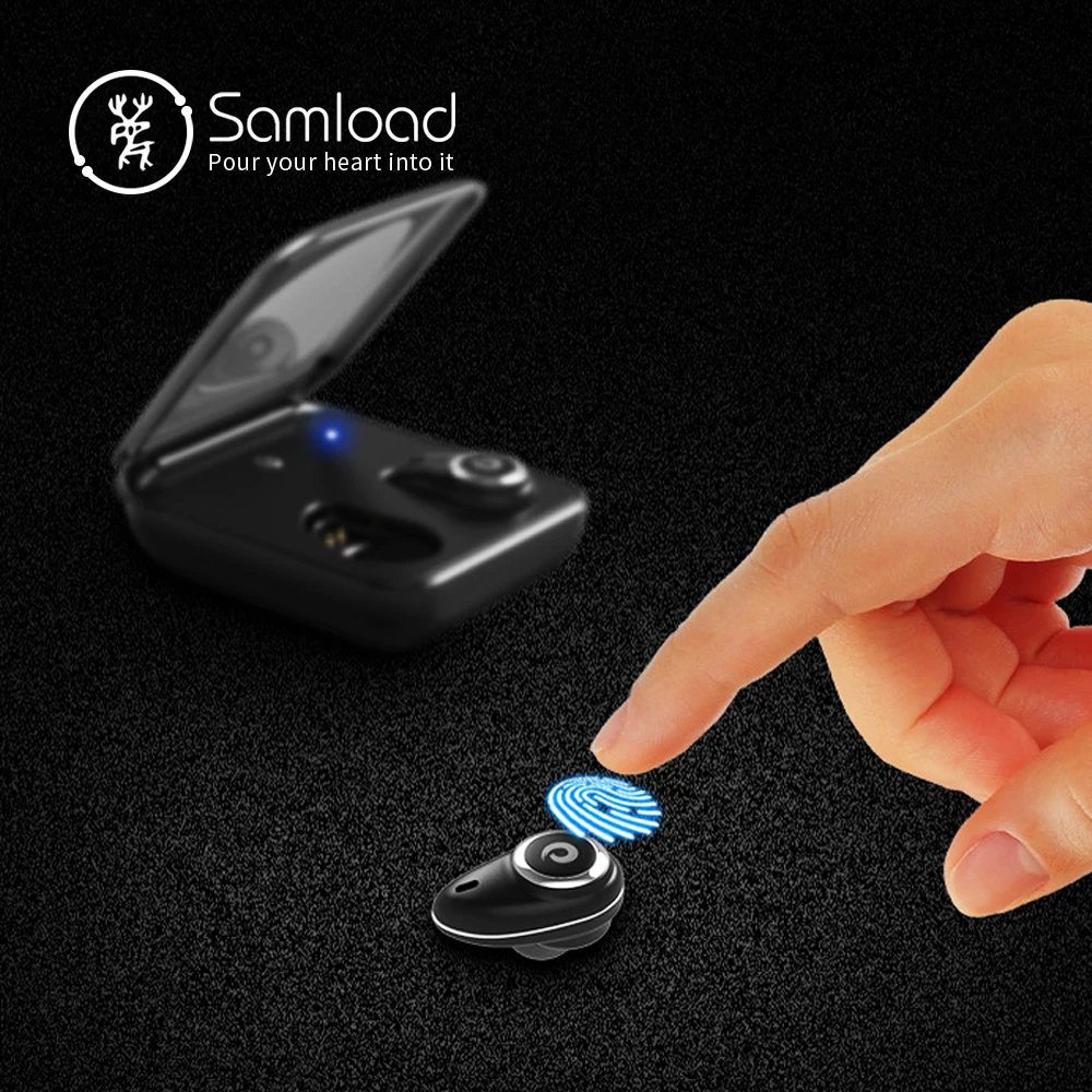 

Samload IPX7 Bluetooth 5.0 Earphone Touch Control Wireless Headphone HIFI Sound in ear buds with 2000mAh Power bank Charging box