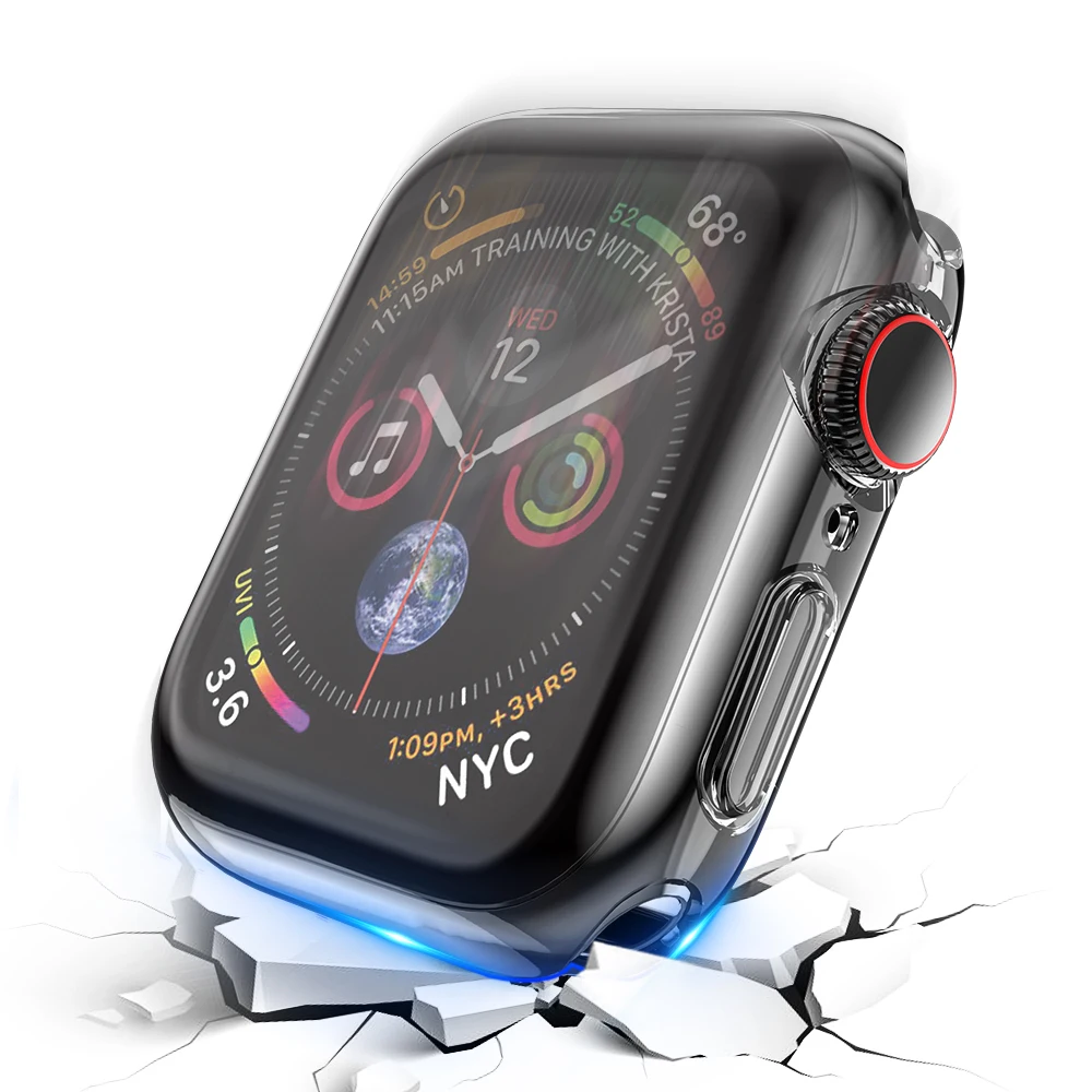 

Hoco Case for Apple Watch Series 3 Case iWatch Protective Bumper Transparent Case for Apple Watch Series 3 Series 2 42mm 38mm
