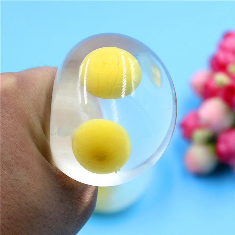 

1Pcs Anti Stress Squeeze Toys Eggs Yolk Laying Hens Funny Gadgets Novelty Autism Mood Relief Surprise Squishy Toy