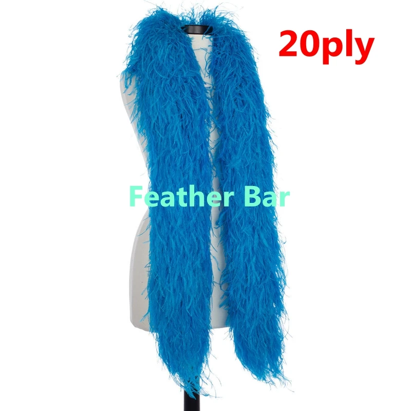 

New Arrival! 1ply to 26ply thickness 10Meters/Lot Turquoise Blue OSTRICH FEATHER BOA Costumes/Trim for Party/Costume/Craft