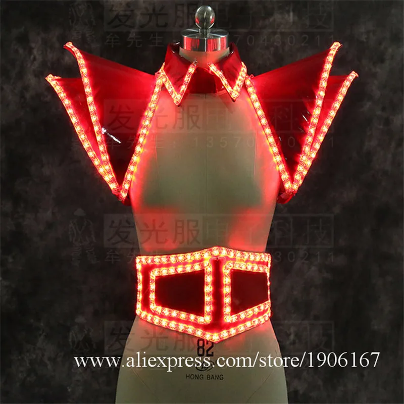 LED Luminous Sexy Lady Dress Illuminated Led Light Up Ballroom Dance Clothes Led Stage Props Christmas