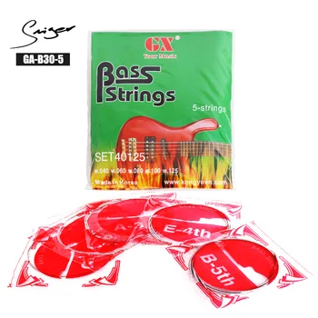 

Bass 5 Strings Guitar Parts and Accessories Electric Guitar Copper Rust Resistance High Quality 040/060/080/100/125 GA-B30-5