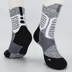Взрослые Размеры, носки до середины голени с круглым вырезом Kyrie Andrew Irving светло-серый белый с черным логотипом, мужские спортивные