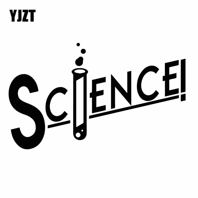 

YJZT 15.8CM*9.5CM Science Sign Poster Vinyl Decal Chemistry Decor Car Sticker Delicate Black/Silver C27-0274
