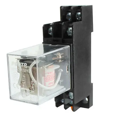 

HH52P-MY2 AC 200V/220V Coil 8 Pin DPDT Power Relay with Plug-in Terminal Socket Free Shipping