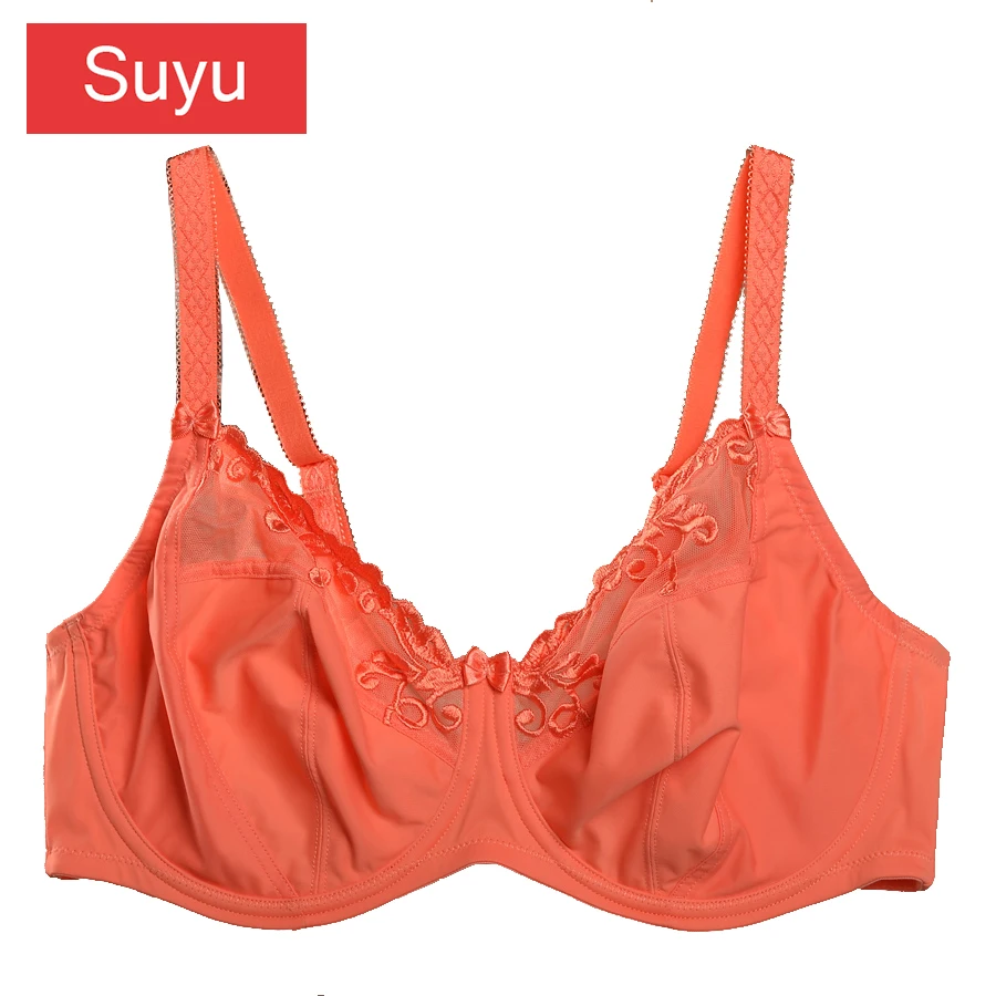 1st & Curve Women's Minimizer Bra Plus Size Thin Cup Bralette Large Cup