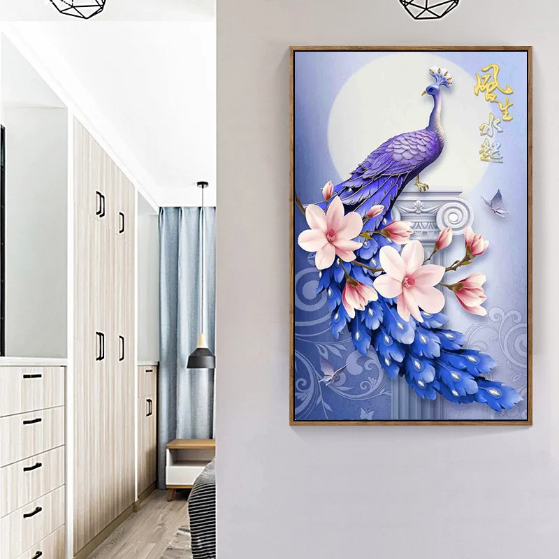 

Diy 5d Sale Diamond Embroidery, Diamond Mosaic, Special Shaped, Full, Peacock, Diamond Painting, Cross Stitch, Decoration, Gift