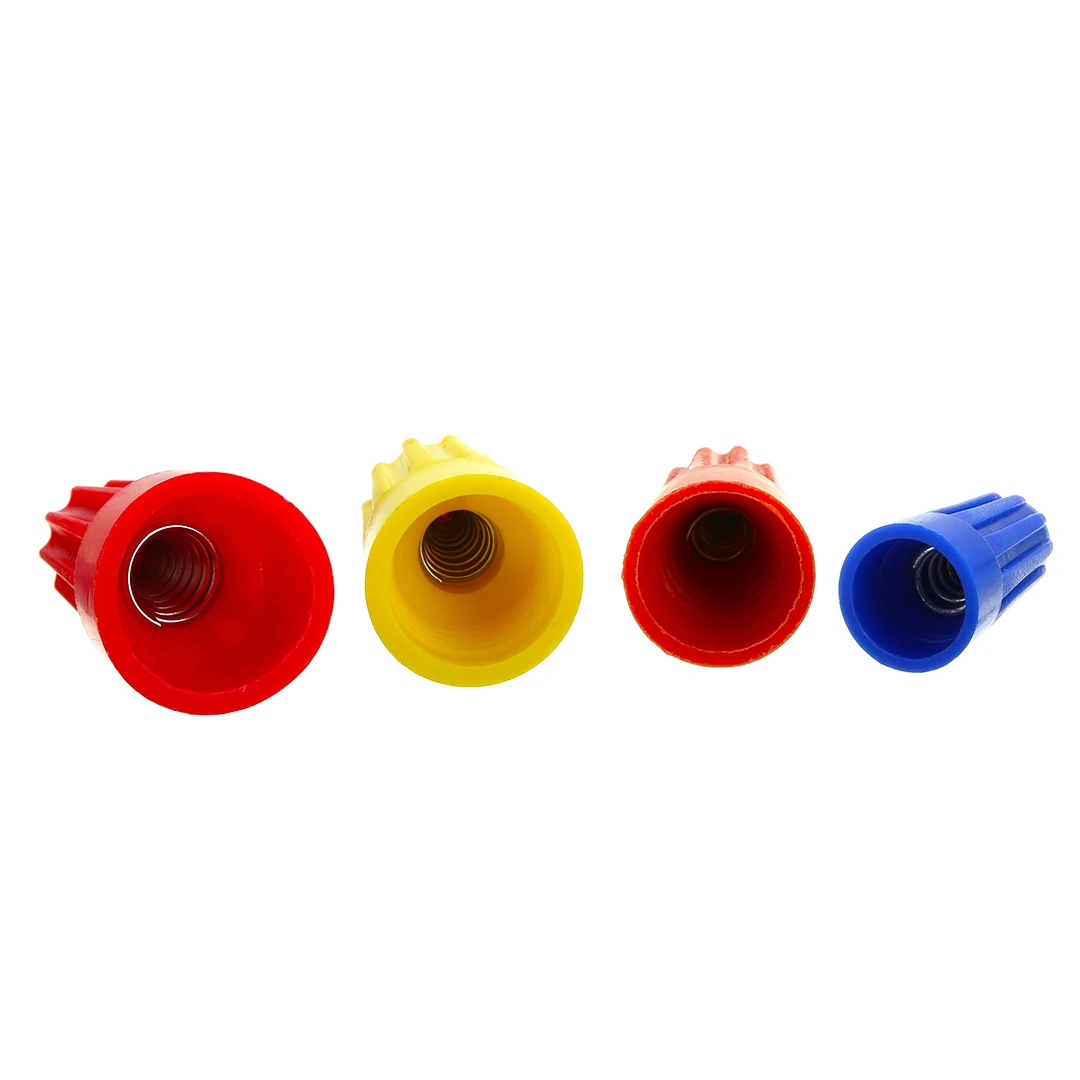 70Pcs/set Electrical Insulation Wire Twist Connectors Terminals Cap Nut Spring Insert Assortment Rotating Kit 4 Colors Mayitr