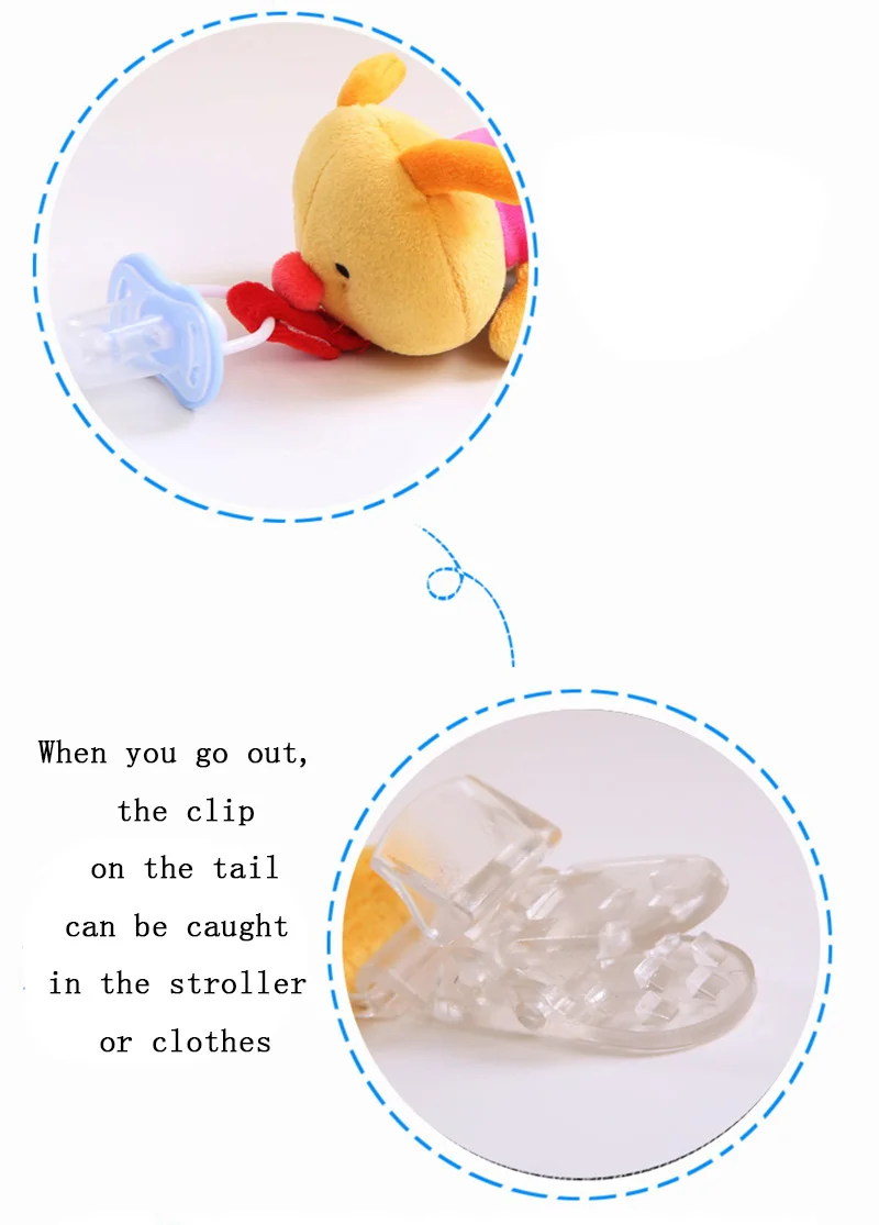 Baby Cartoon Animal Pacifier Infant Cute Plush Nipple Soother Training Toys Kids Soother Nipple Dog Lion Pacifier Clip T0713 (9)