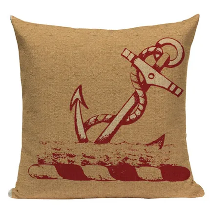 Anchor ship Throw Pillow Cover Bedding Camping Hotel Office Home ocean Decor Cushion Cover Fabric For Furniture Pillowcase