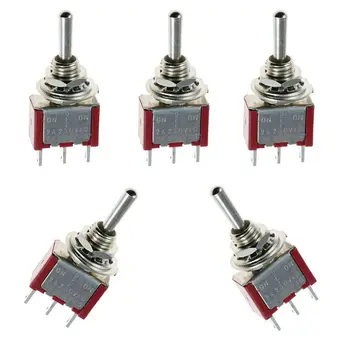 

Hot 5 x Mini Momentary (On)Off(On) Toggle Switch Model Railway SPDT 12V,silver Retail