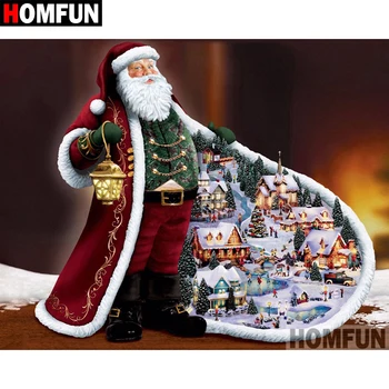 

HOMFUN 5D DIY Diamond Painting Full Square/Round Drill "Santa Claus" 3D Embroidery Cross Stitch gift Home Decor A02052