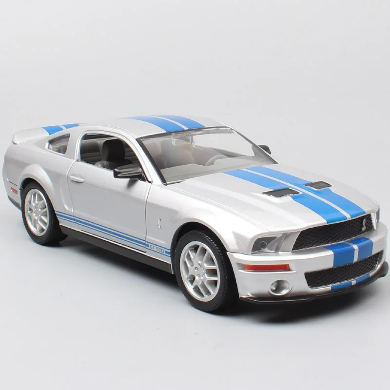 Дорожная Подпись 1/24 Ford Mustang Shelby GT 500 гоночные автомобили для мышц 2007 литые весы