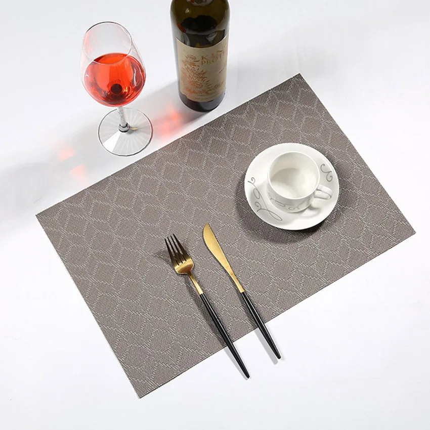 ПВХ Adiabatic Placemat современный геометрический нескользящий Настольный коврик Западный Настольный коврик для ресторана чаша колодки подставки Западный коврик