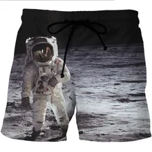 Искры любви Новинка года мужские спортивные шорты 3D астронавт печати для бега, спортзала баскетбольные шорты м до 6XL с 2 карманами