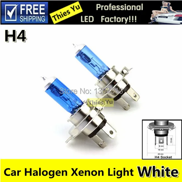 Top Selling H4 100W Low Beam Super White Head Fog Light Bulb 6000K