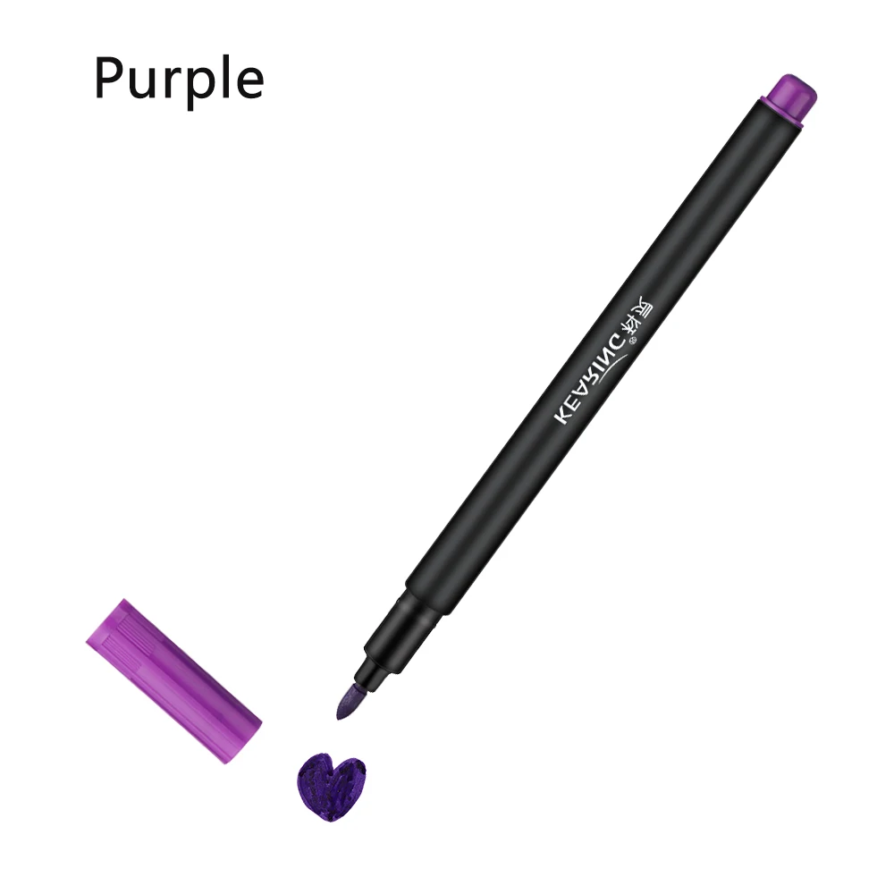 Новая Перманентная многоцветная маркер ручка Сделай Сам ткань краска маркерные ручки эскиз текстиль лоскутное карандаш ремесла Швейные аксессуары - Цвет: Фиолетовый